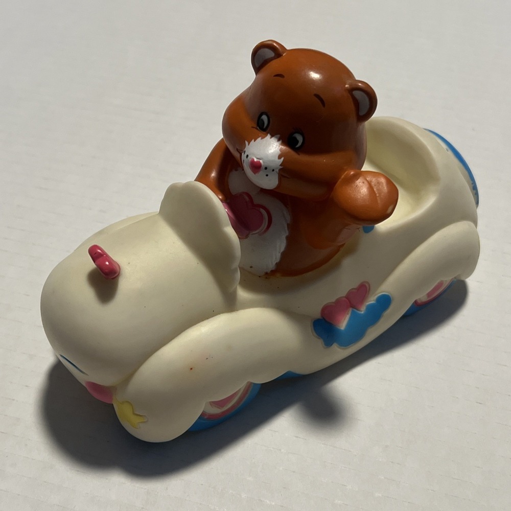 1984 Tender Heart Care Bear Cloud Mobile Rubber Vinyl Figure TR1 Vintage Toy
